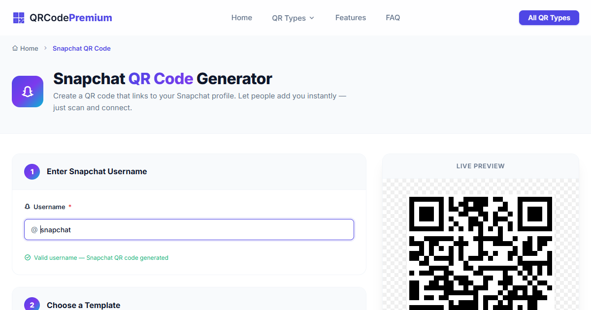 Snapchat QR Code Generator - Create Snapchat Profile QR Codes | QRCode ...
